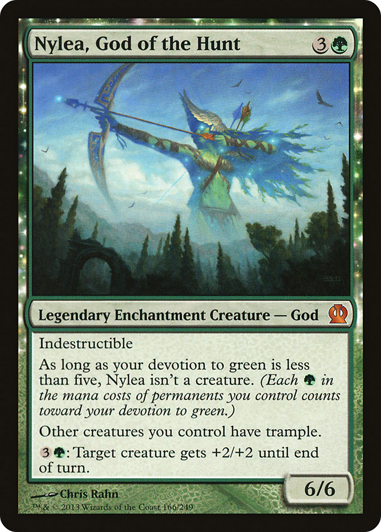 MAGIC: THE GATHERING  - Nylea, God of the Hunt (THS-166) - Theros: (enchantment)
