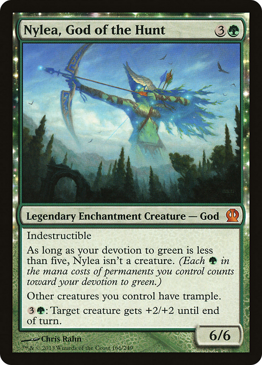 MAGIC: THE GATHERING  - Nylea, God of the Hunt (THS-166) - Theros: (enchantment)