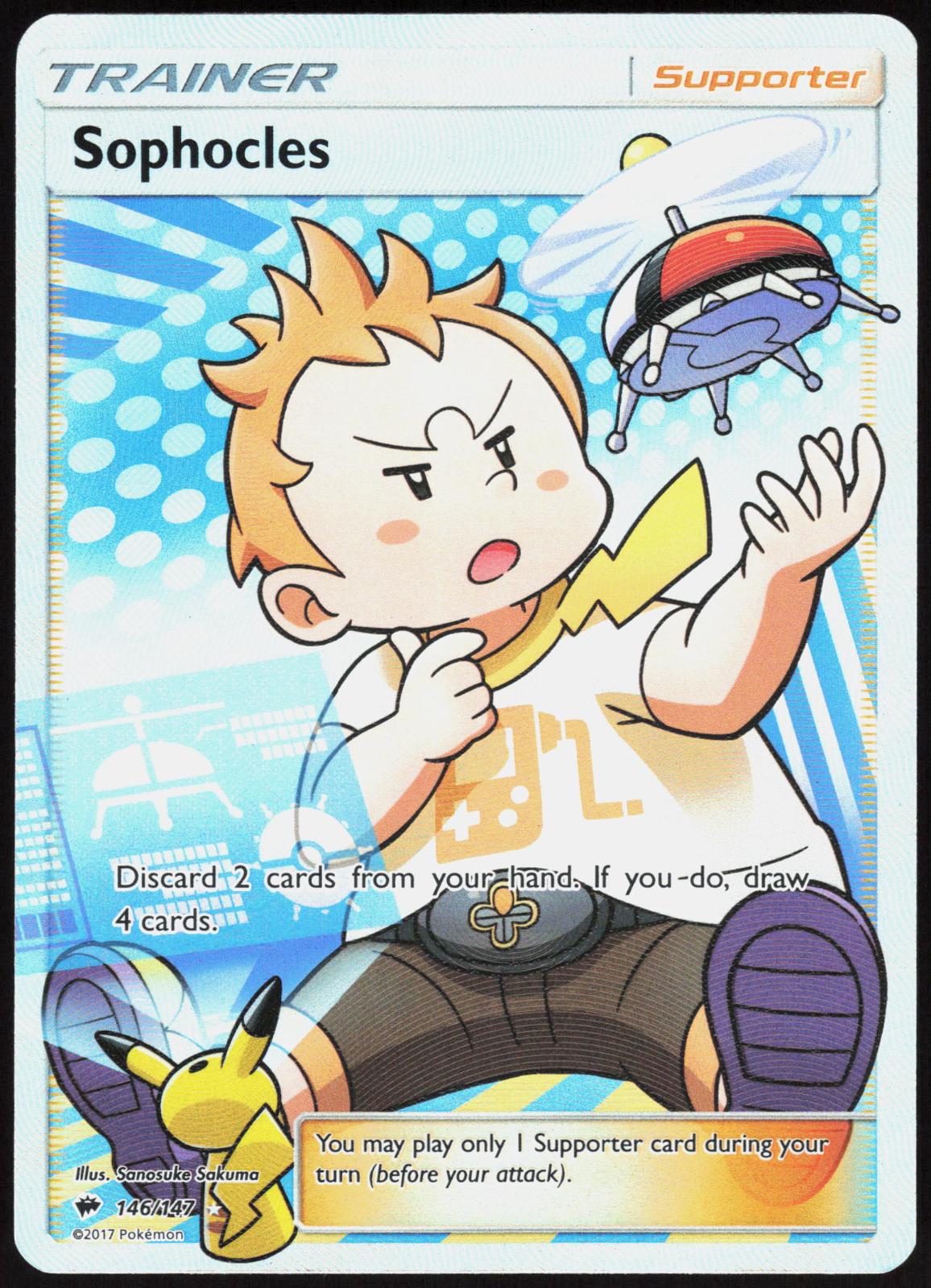SOPHOCLES 146/147 BURNING SHADOWS POKEMON ULTRA RARE HOLO LP