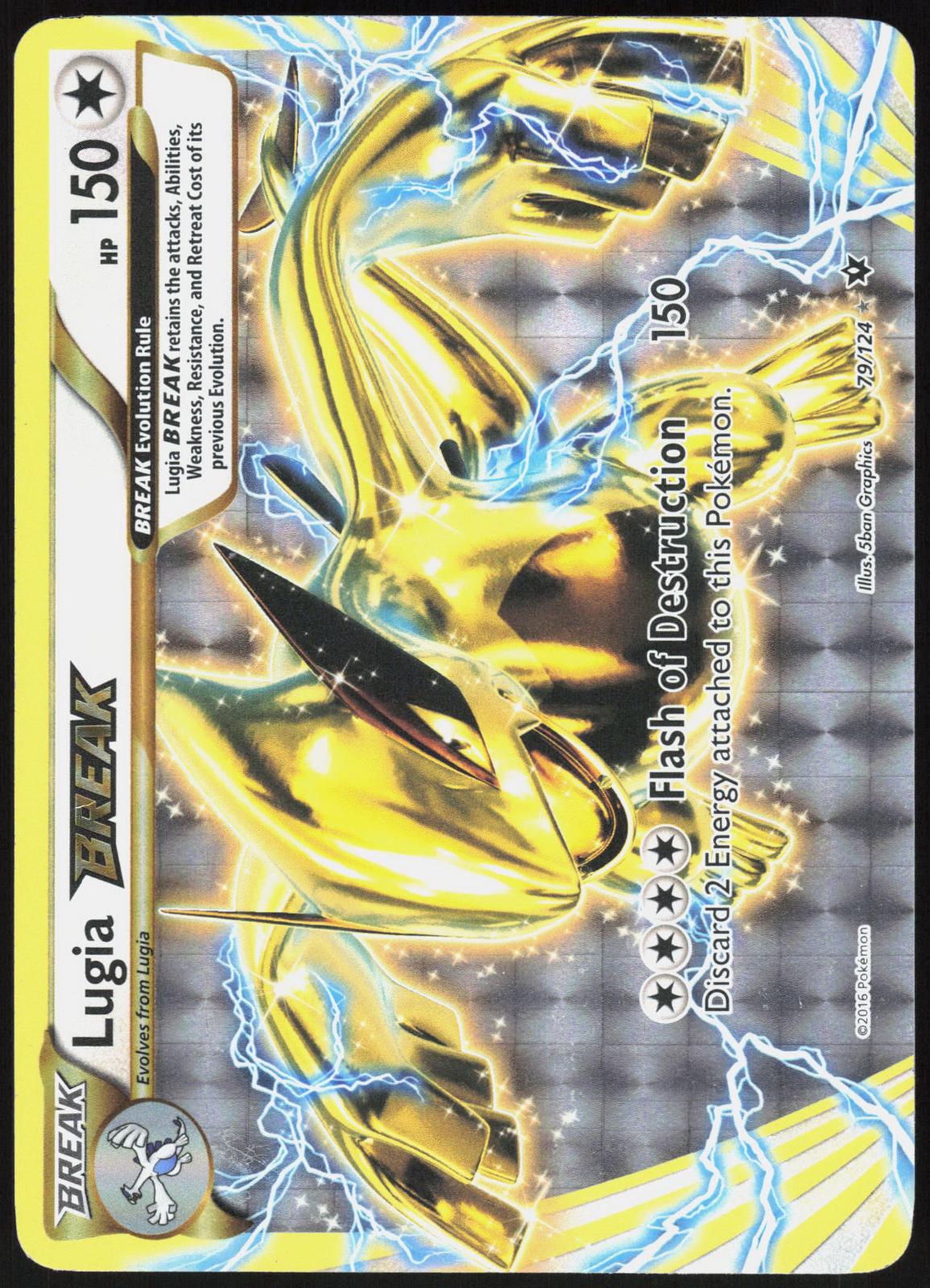 LUGIA BREAK 79/124 FATES COLLIDE POKEMON BREAK RARE LP