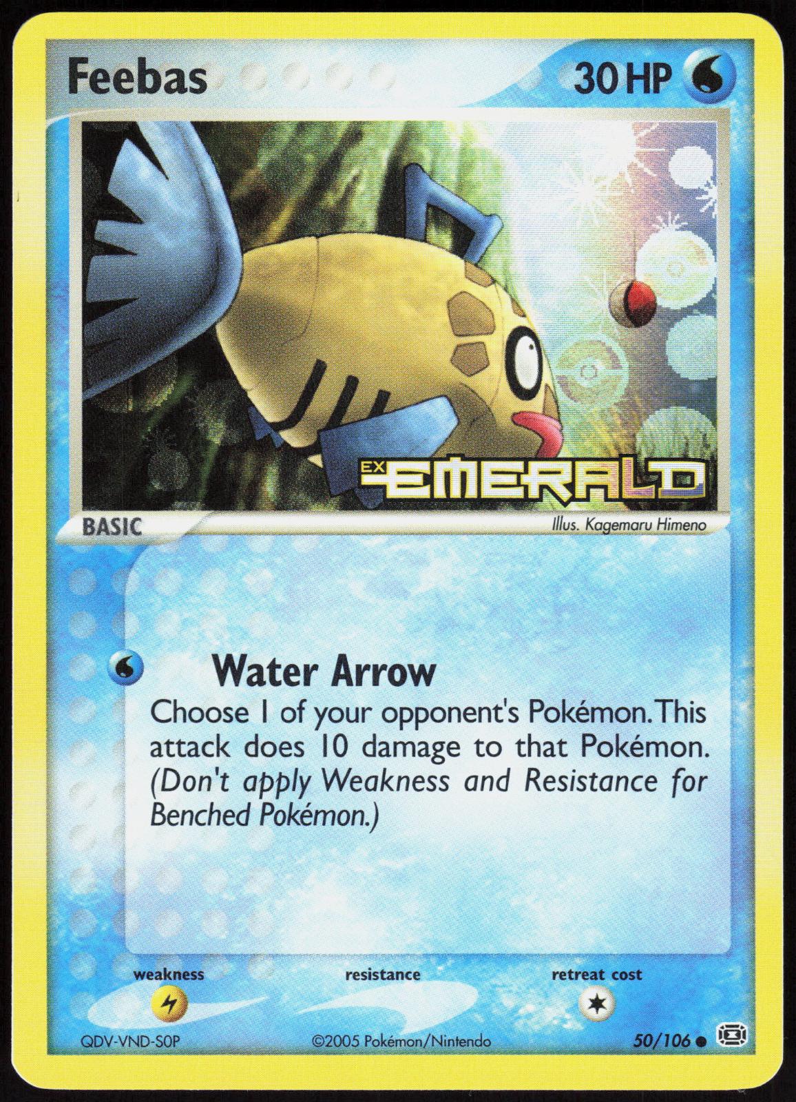 FEEBAS 50/106 EMERALD POKEMON COMMON REVERSE HOLO LP