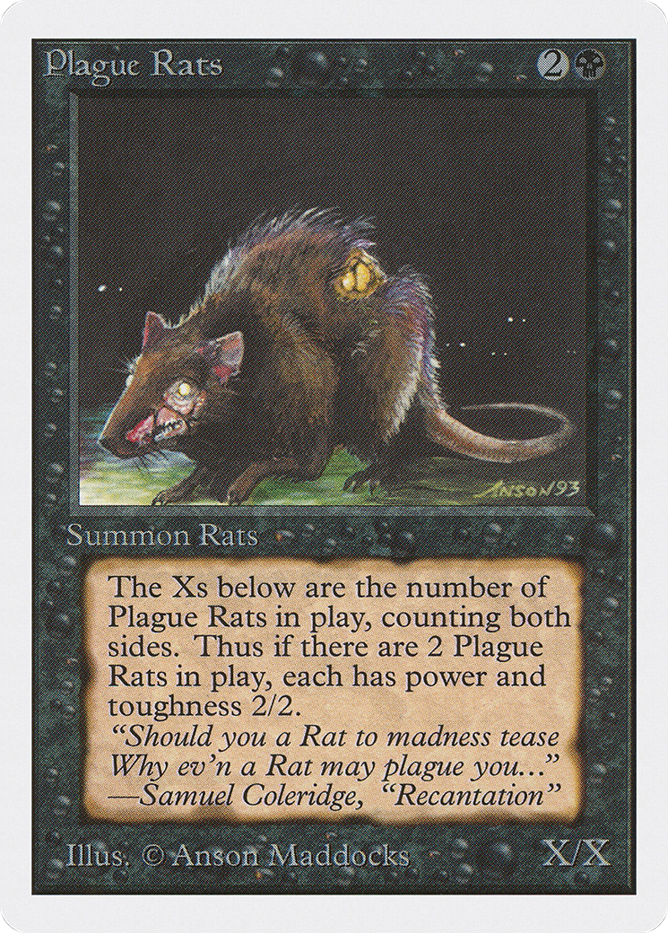 MAGIC: THE GATHERING  - Plague Rats (2ED-122) - Unlimited Edition