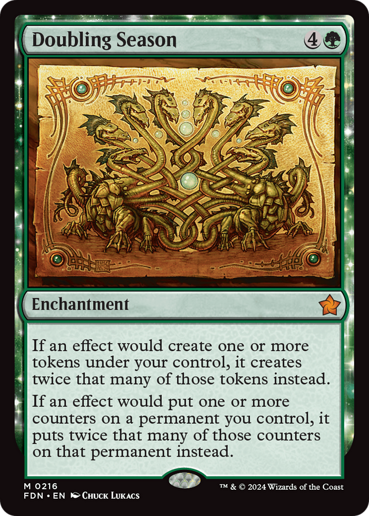MAGIC: THE GATHERING  - Doubling Season (FDN-216) - Foundations: (enchantment) Foil