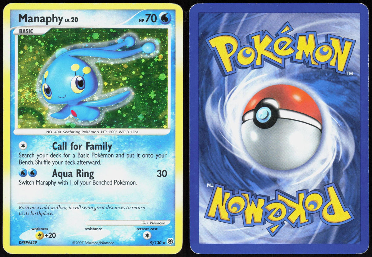 MANAPHY 9/130 DIAMOND & PEARL POKEMON RARE HOLO MP