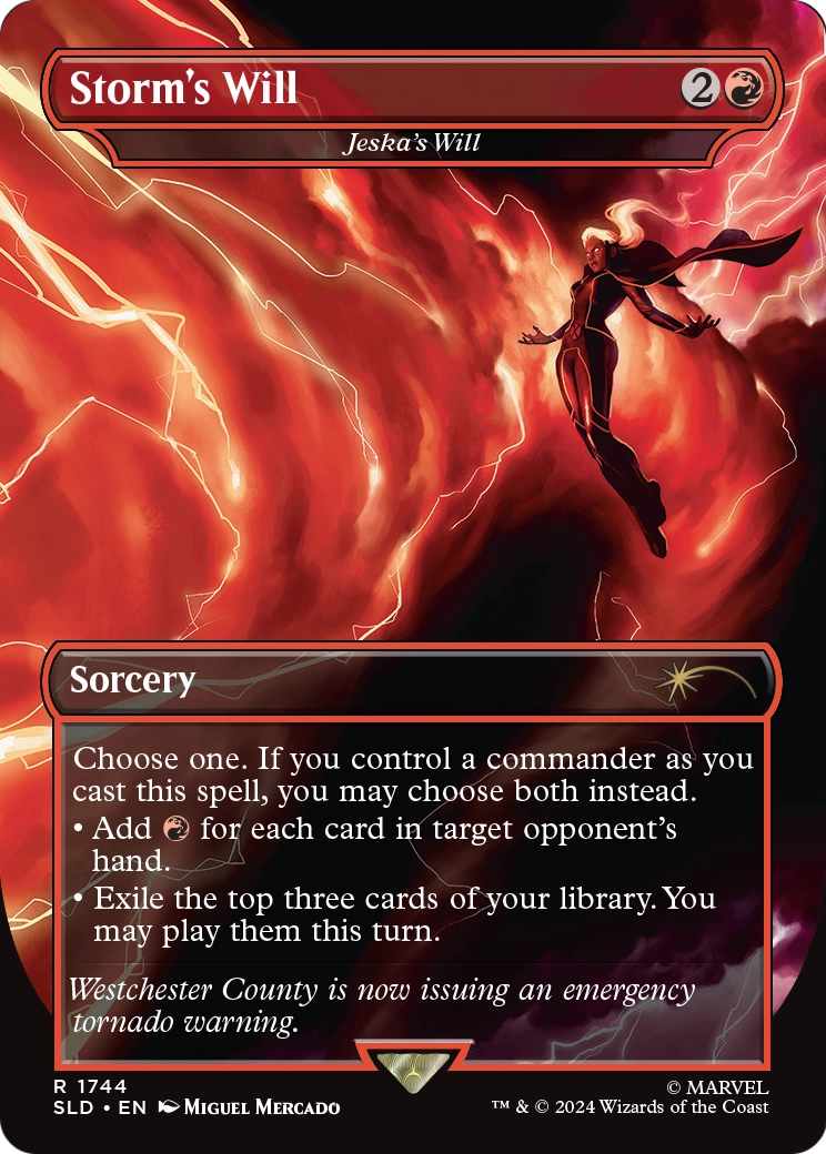 MAGIC: THE GATHERING  - Storm's Will - Jeska's Will (SLD-1744) - Secret Lair Drop / Storm's Will (Borderless)