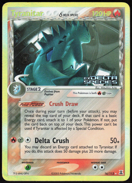 TYRANITAR Δ 16/113 DELTA SPECIES POKEMON RARE REVERSE HOLO HP
