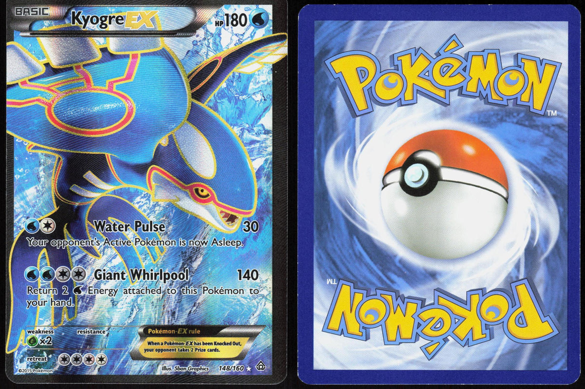 KYOGRE EX 148/160 PRIMAL CLASH POKEMON ULTRA RARE HOLO NM