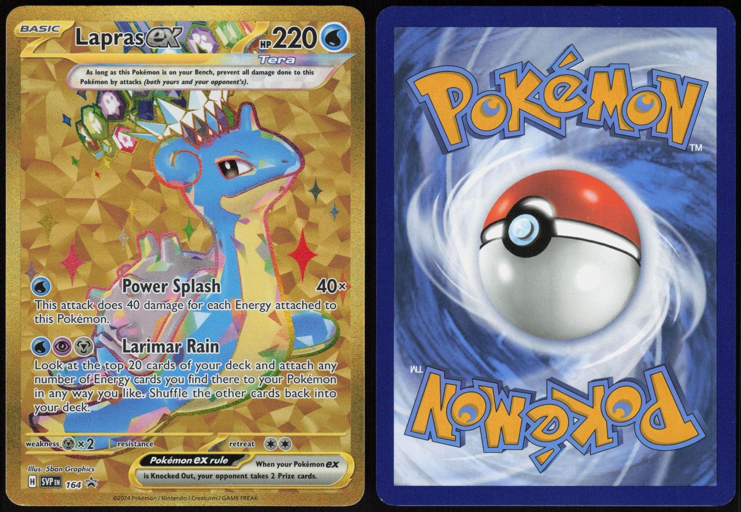 LAPRAS EX 164 SCARLET & VIOLET PROMO POKEMON PROMO HOLO LP