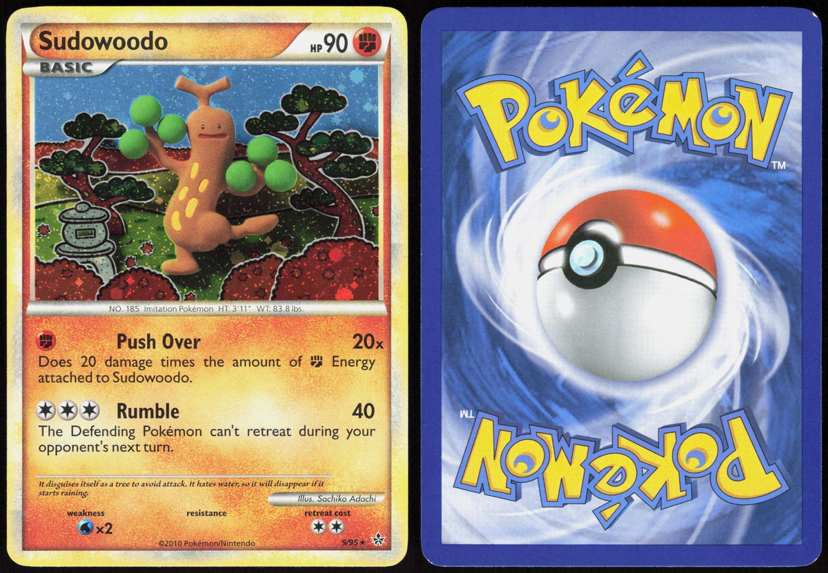 SUDOWOODO 9/95 HGSS UNLEASHED POKEMON RARE HOLO LP