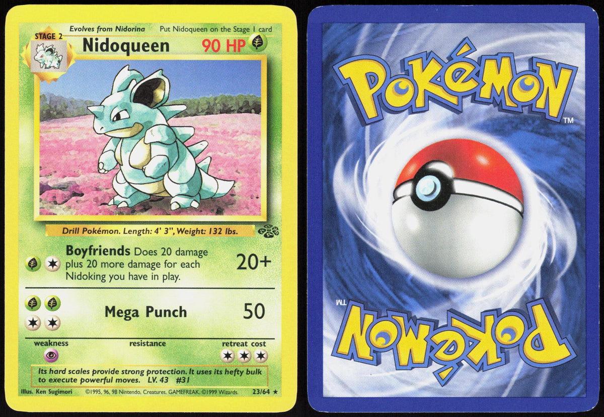 NIDOQUEEN 23/64 JUNGLE POKEMON RARE UNLIMITED LP