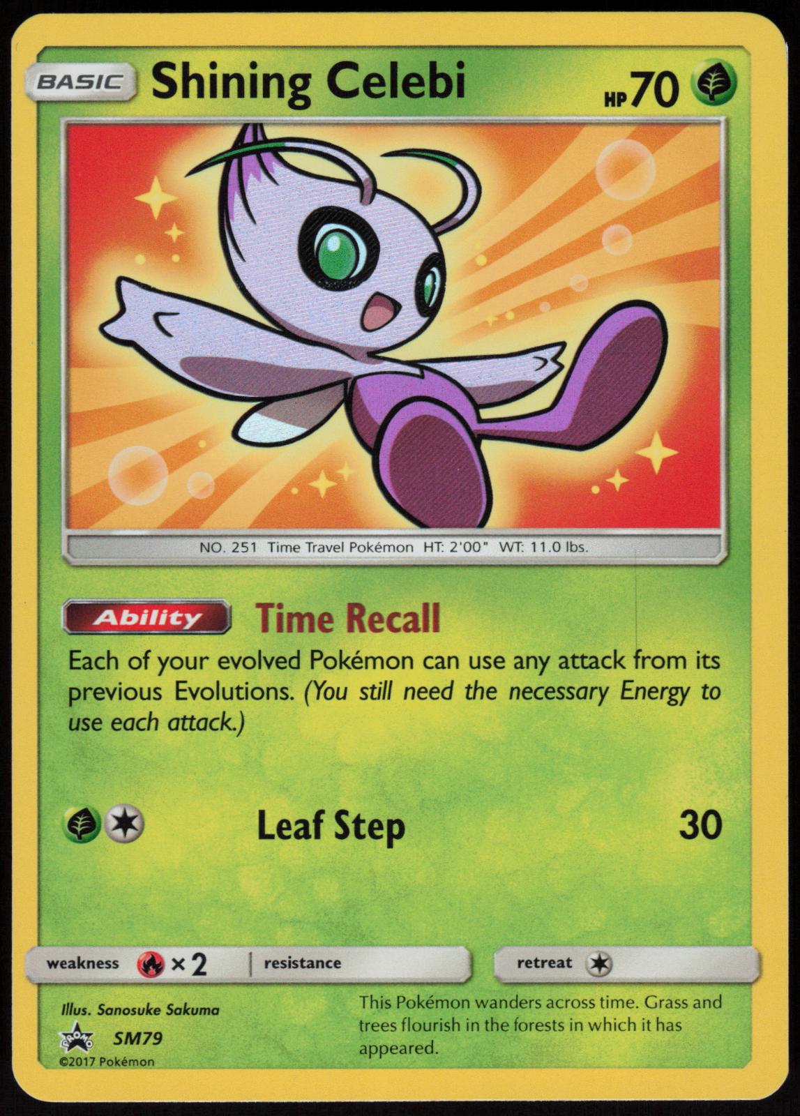 SHINING CELEBI - SM79 SUN & MOON PROMO POKEMON PROMO HOLO LP