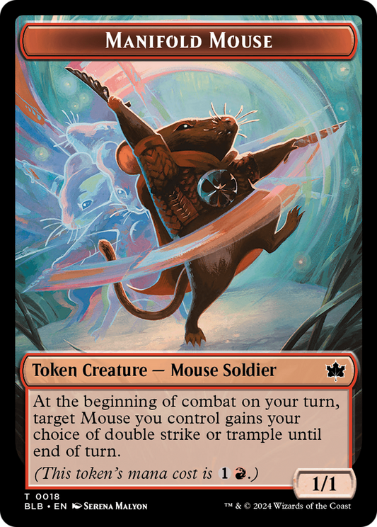 MAGIC: THE GATHERING  - Manifold Mouse Token (BLB-018) - Bloomburrow Tokens