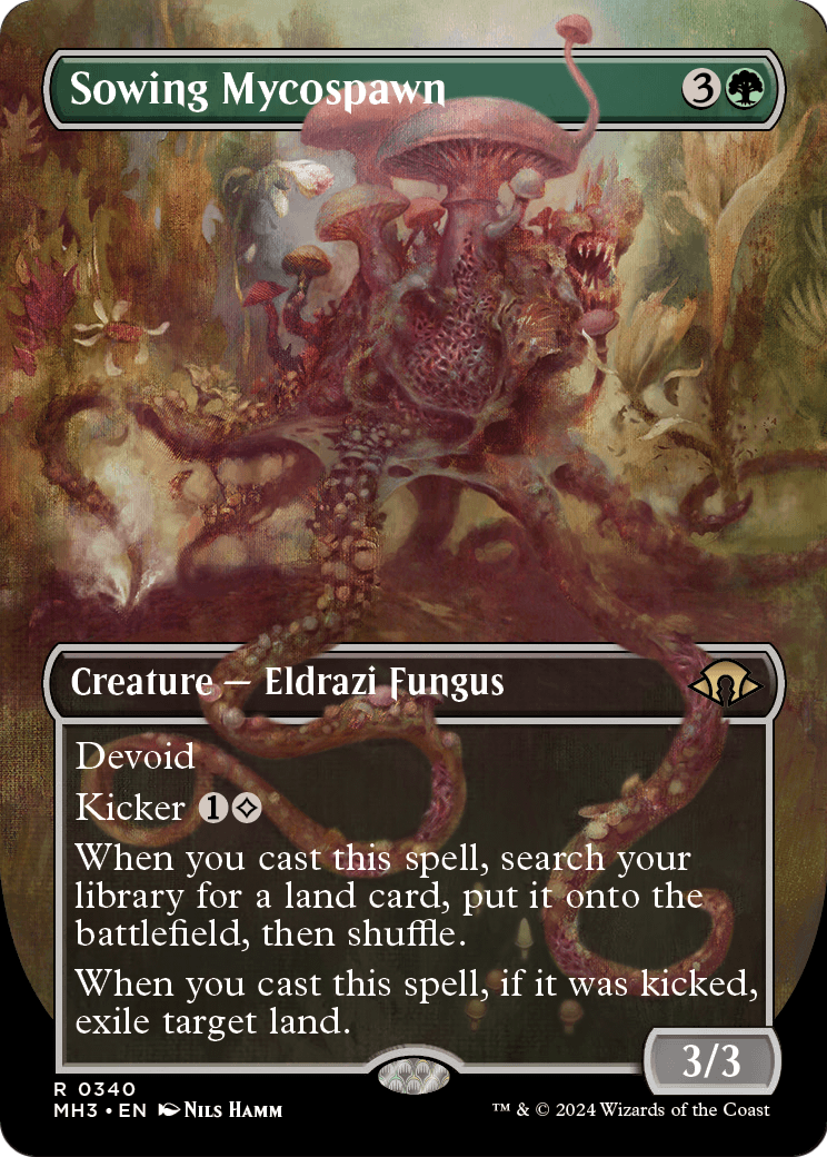 MAGIC: THE GATHERING  - Sowing Mycospawn (Borderless) (MH3-340) - Modern Horizons 3 Foil