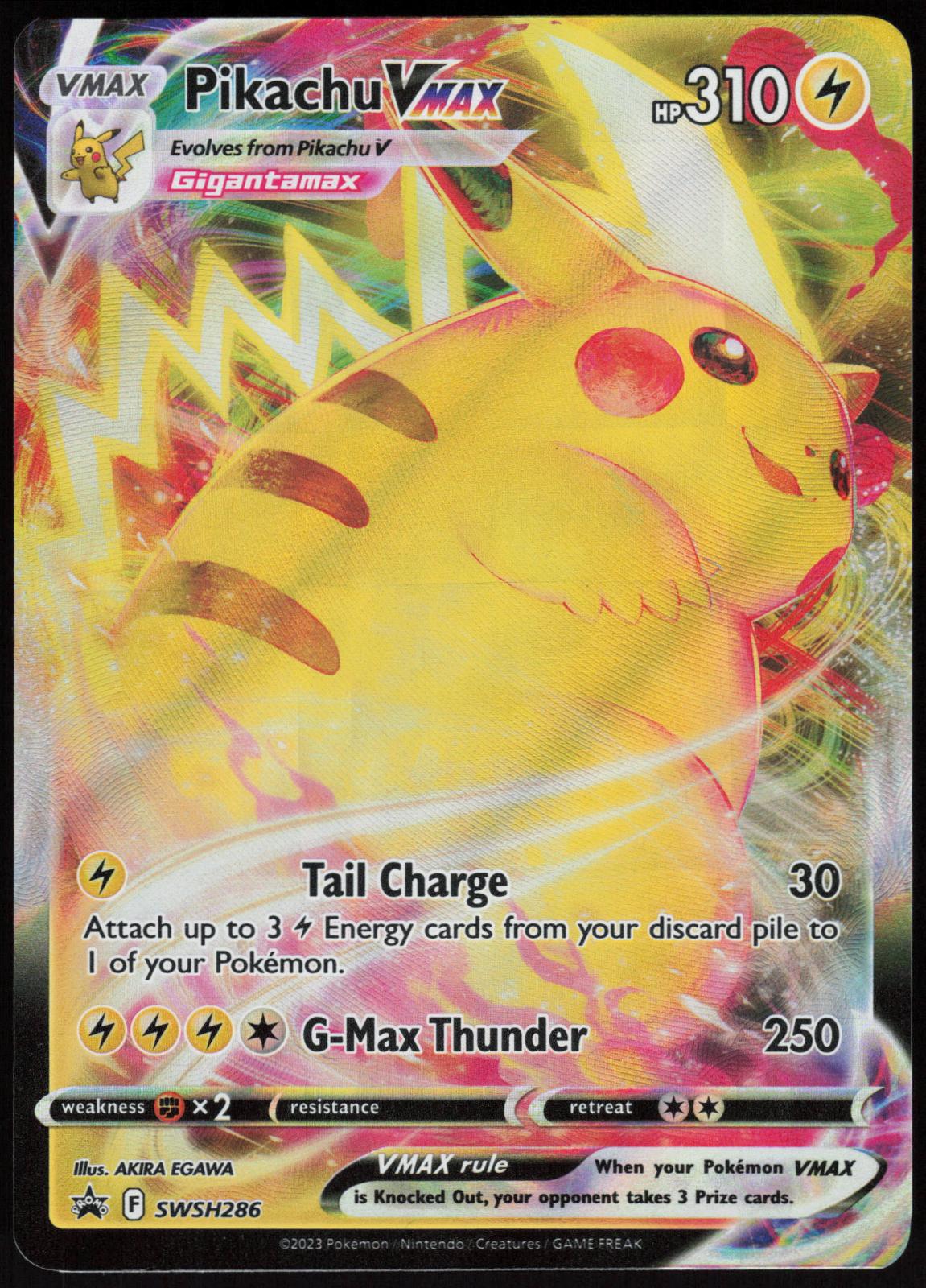 PIKACHU VMAX SWSH286 SWORD & SHIELD PROMO POKEMON PROMO HOLO LP