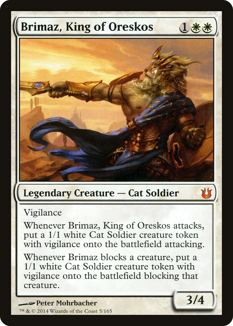 MAGIC: THE GATHERING  - Brimaz, King of Oreskos (BNG-005) - Born of the Gods Foil