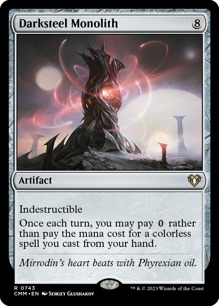 MAGIC: THE GATHERING  - Darksteel Monolith (CMM-743) - Commander Masters