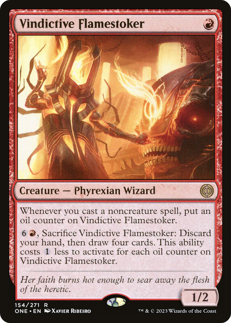MAGIC: THE GATHERING  - Vindictive Flamestoker (ONE-154) - Phyrexia: All Will Be One Foil