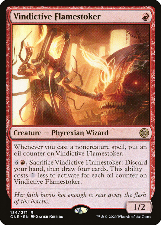 MAGIC: THE GATHERING  - Vindictive Flamestoker (ONE-154) - Phyrexia: All Will Be One