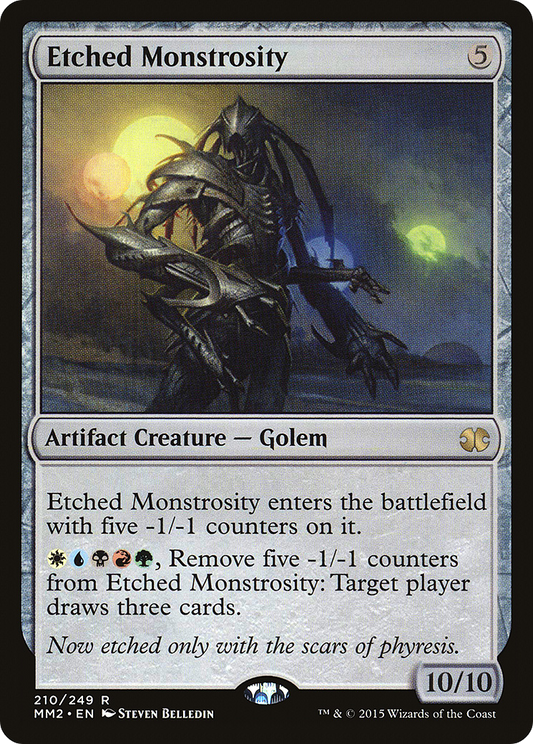 MAGIC: THE GATHERING  - Etched Monstrosity (MM2-210) - Modern Masters 2015 Foil