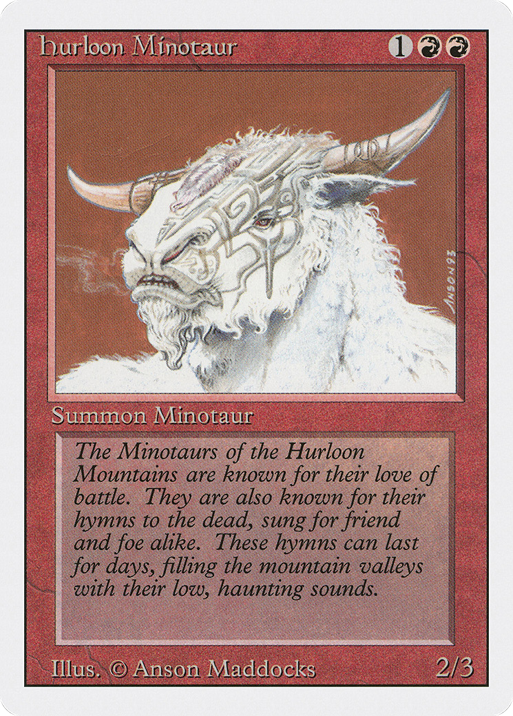MAGIC: THE GATHERING  - Hurloon Minotaur (3ED-159) - Revised Edition