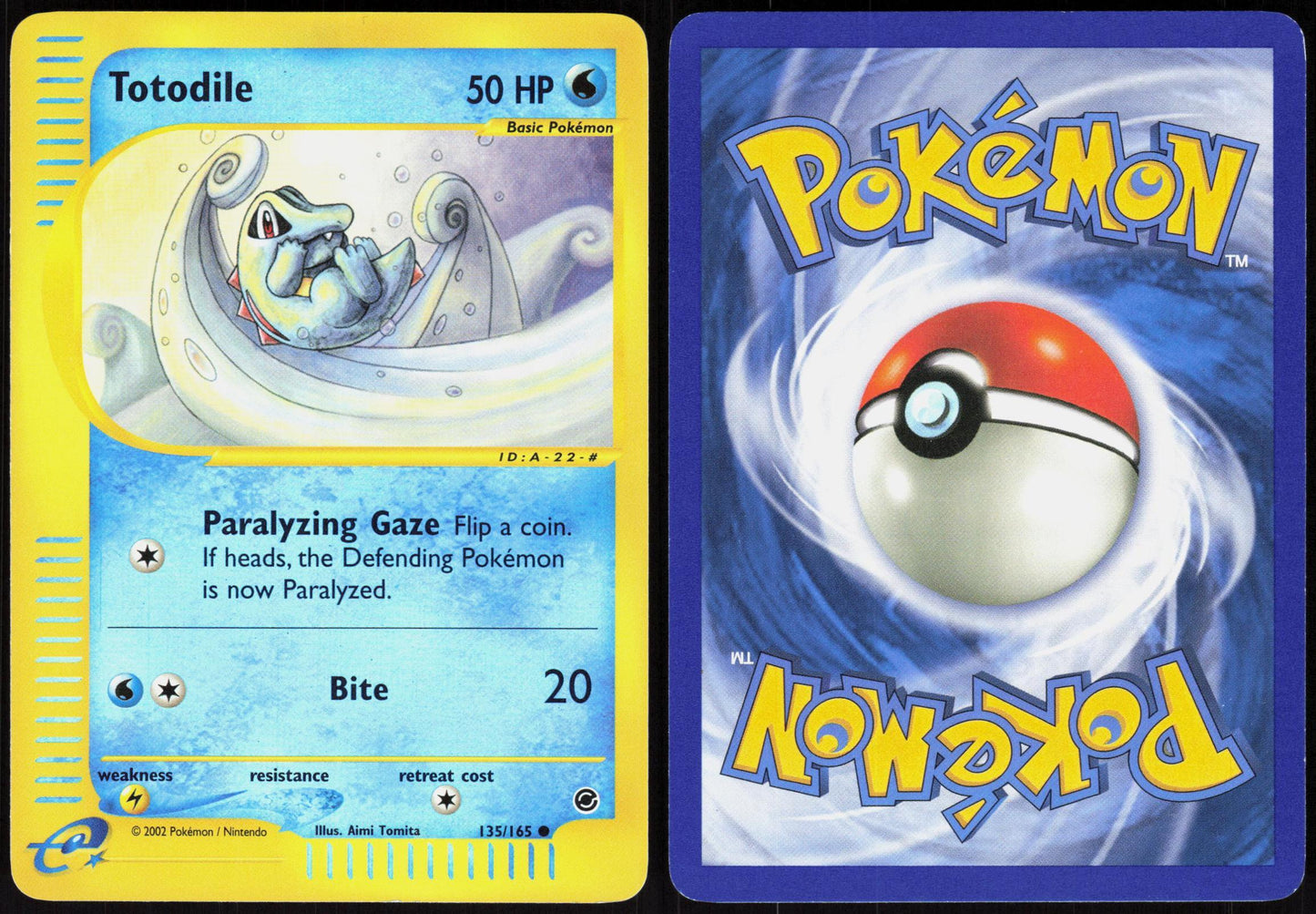 TOTODILE 135/165 EXPEDITION BASE SET POKEMON COMMON LP