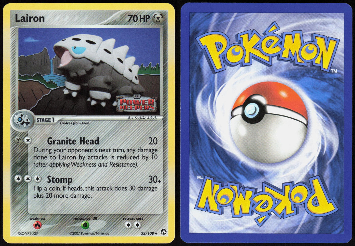 LAIRON 32/108 POWER KEEPERS POKEMON UNCOMMON REVERSE HOLO LP