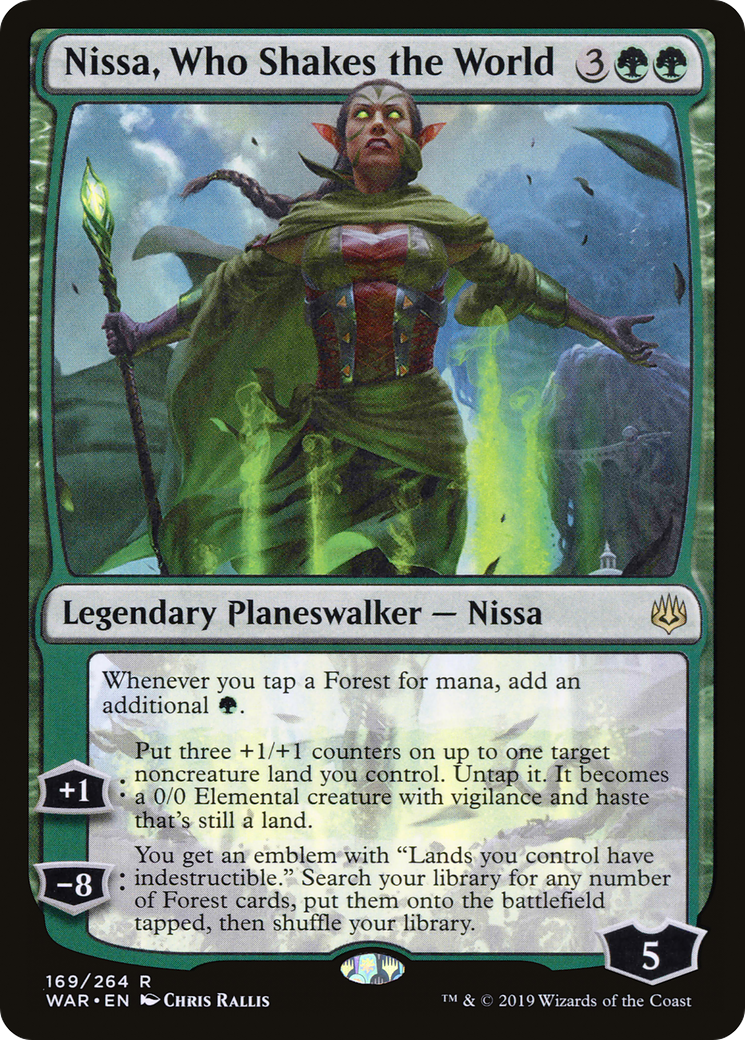 MAGIC: THE GATHERING  - Nissa, Who Shakes the World (WAR-169) - War of the Spark Foil