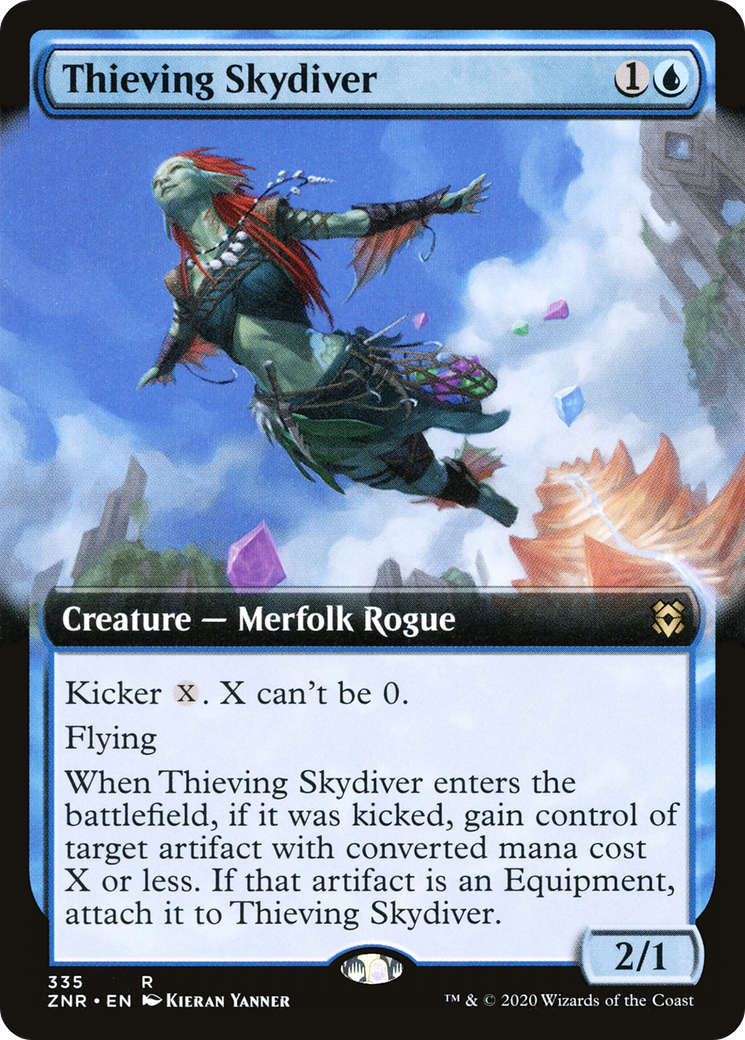 MAGIC: THE GATHERING  - Thieving Skydiver (Extended Art) (ZNR-335) - Zendikar Rising: (Extended Art)