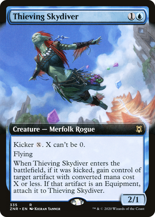 MAGIC: THE GATHERING  - Thieving Skydiver (Extended Art) (ZNR-335) - Zendikar Rising: (Extended Art) Foil