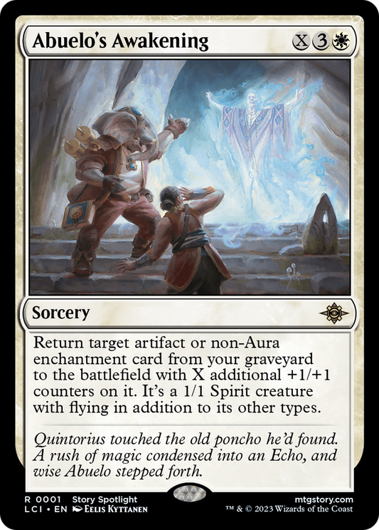 MAGIC: THE GATHERING  - Abuelo's Awakening (LCI-001) - The Lost Caverns of Ixalan Foil