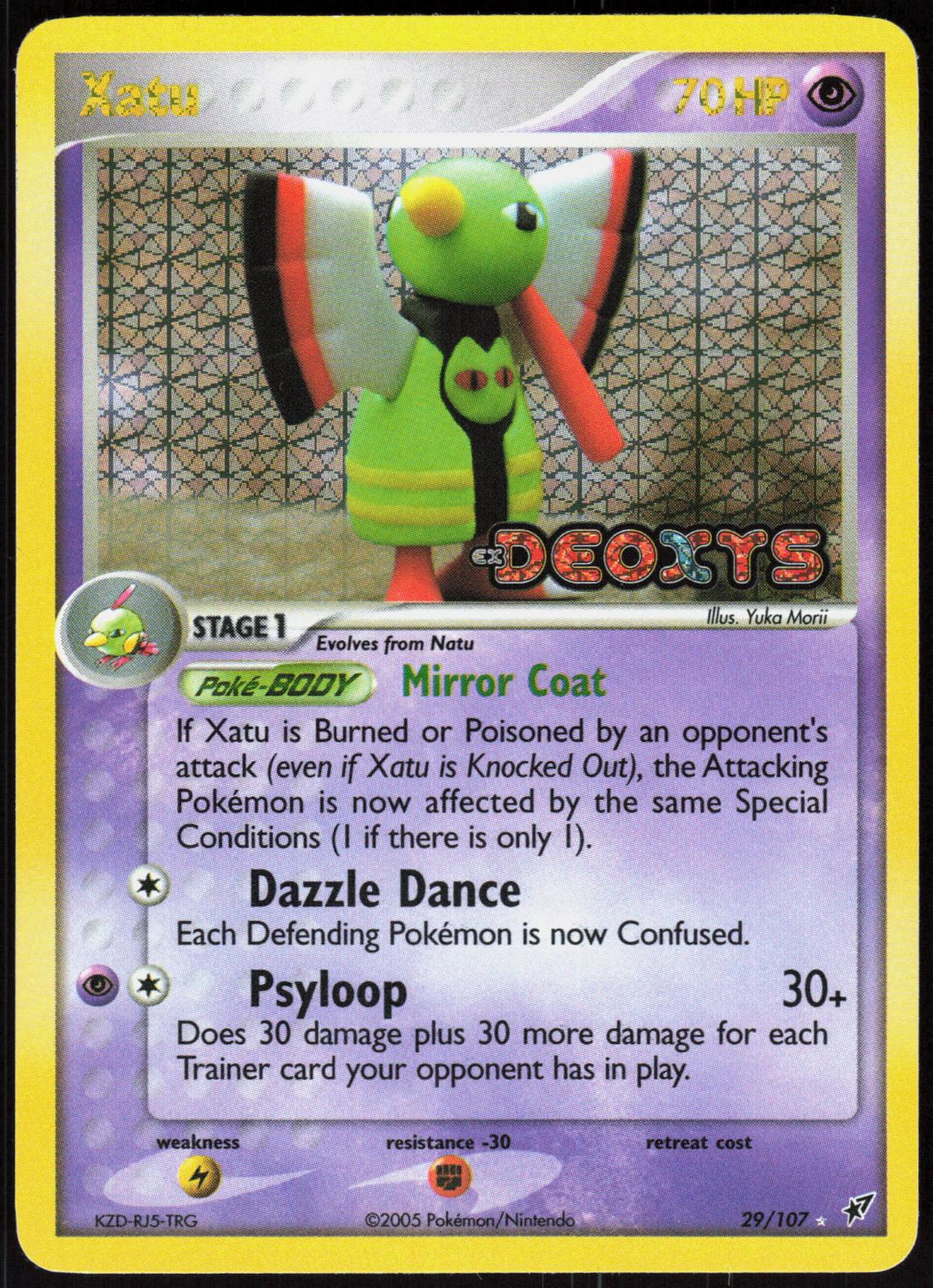 XATU 29/107 DEOXYS POKEMON RARE REVERSE HOLO LP