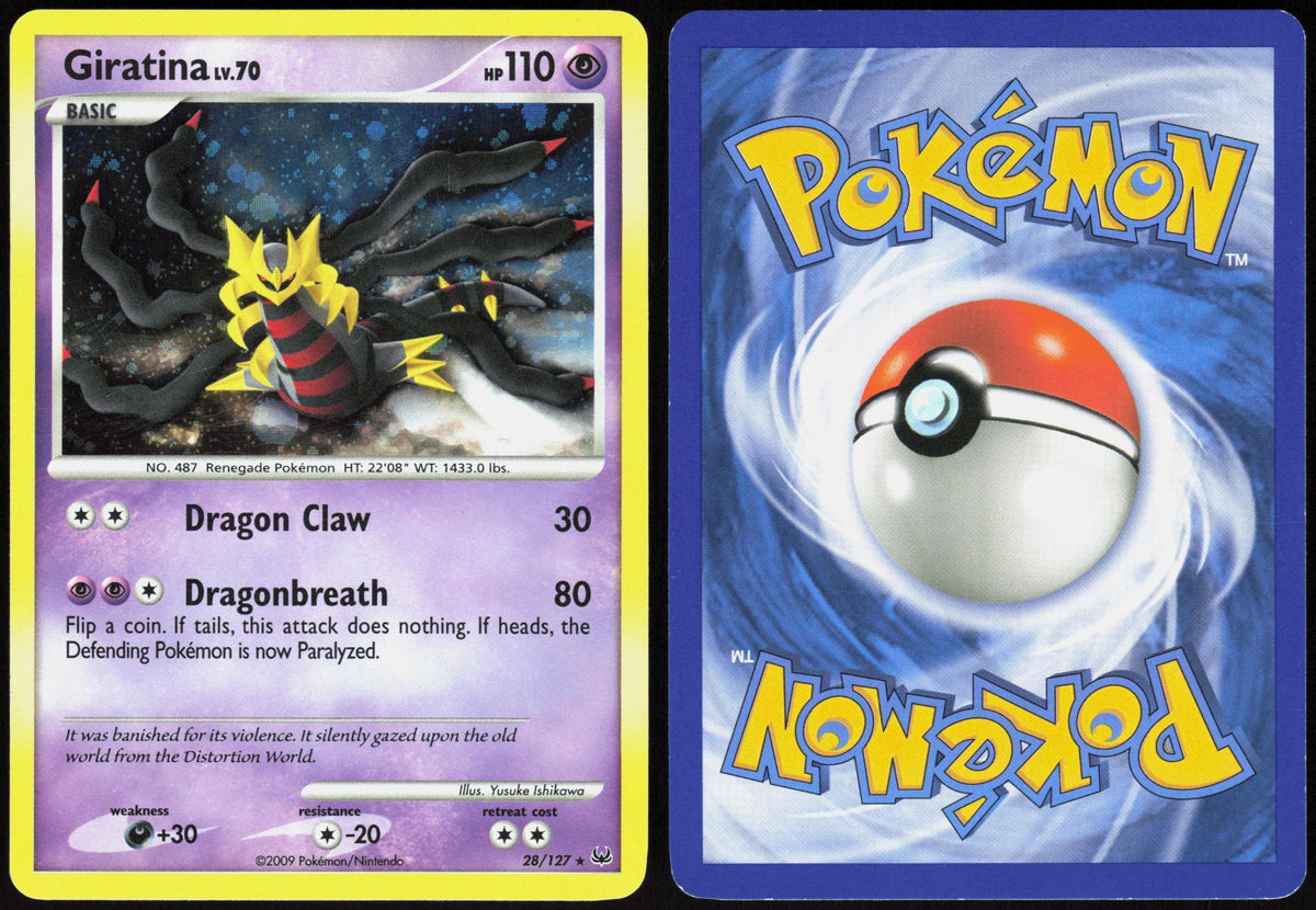 GIRATINA 28/127 PLATINUM HOLO POKEMON RARE LP