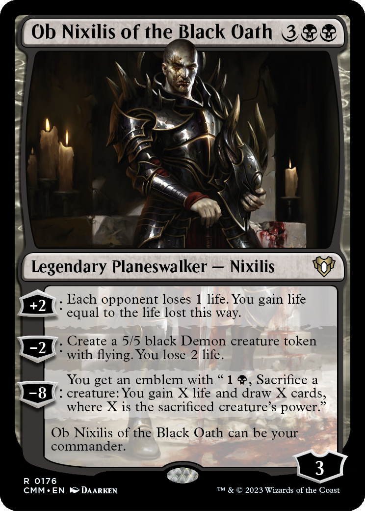 MAGIC: THE GATHERING  - Ob Nixilis of the Black Oath (CMM-176) - Commander Masters Foil