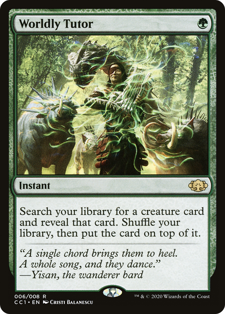 MAGIC: THE GATHERING  - Worldly Tutor (CC1-006) - Commander Collection: Green