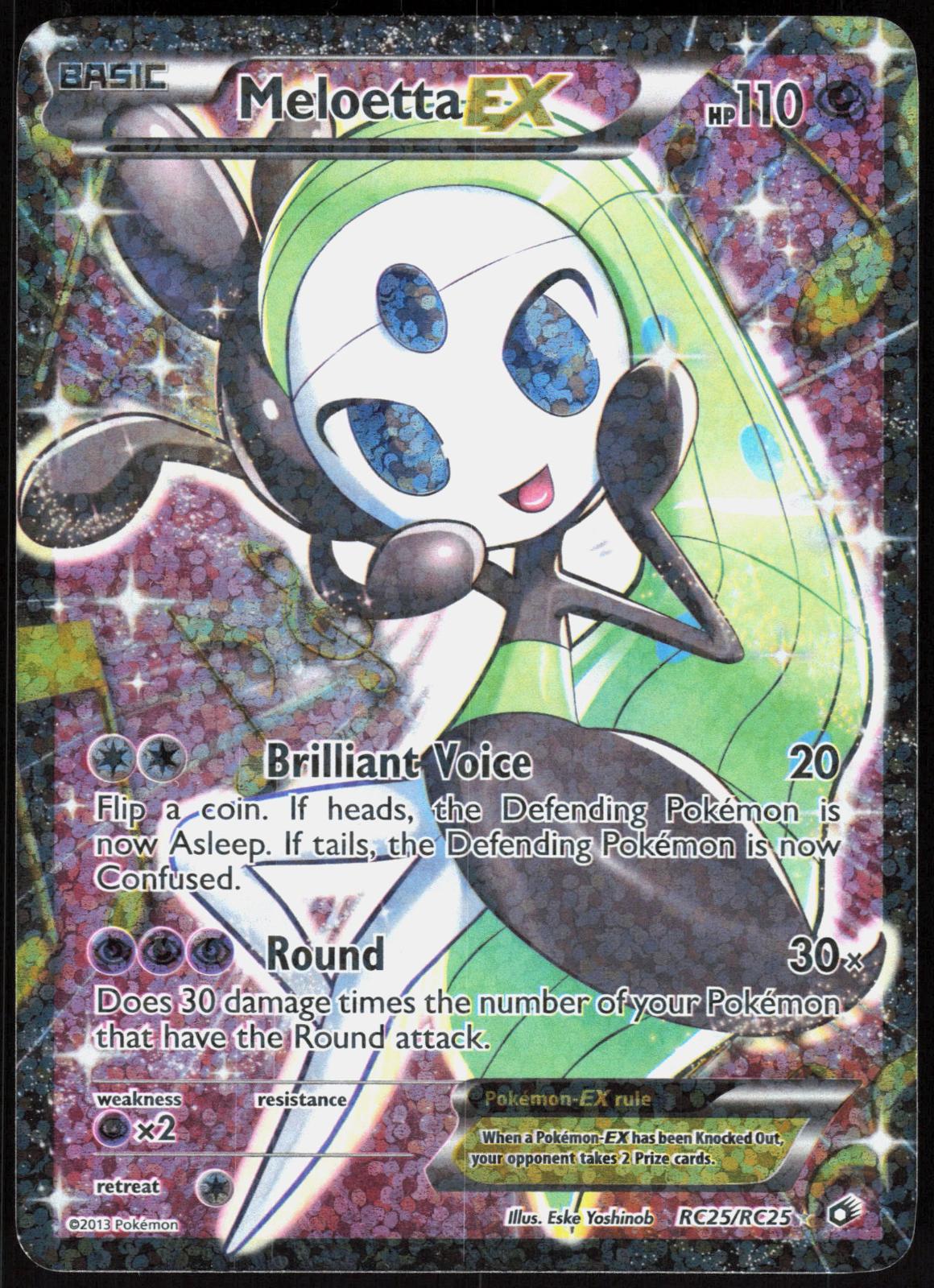 MELOETTA EX (FULL ART) RC25/RC25 RADIANT COLLECTION POKEMON HOLO LP