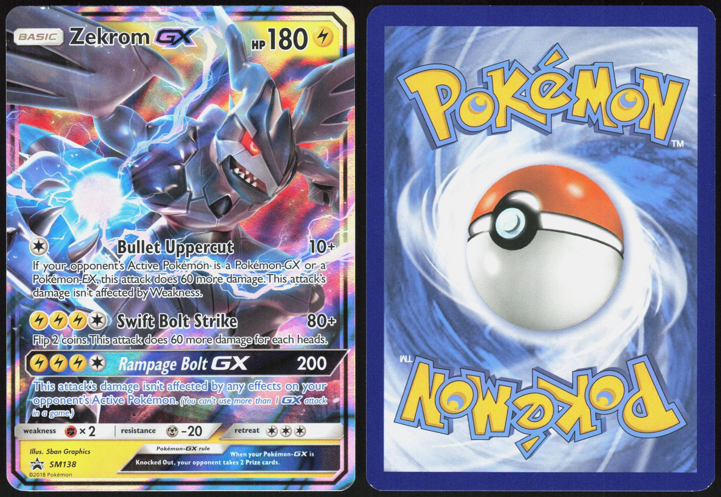 ZEKROM GX - SM138 SUN & MOON PROMO POKEMON PROMO LP