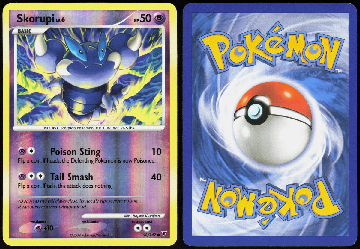 SKORUPI 128/147 SUPREME VICTORS POKEMON COMMON REVERSE HOLO LP