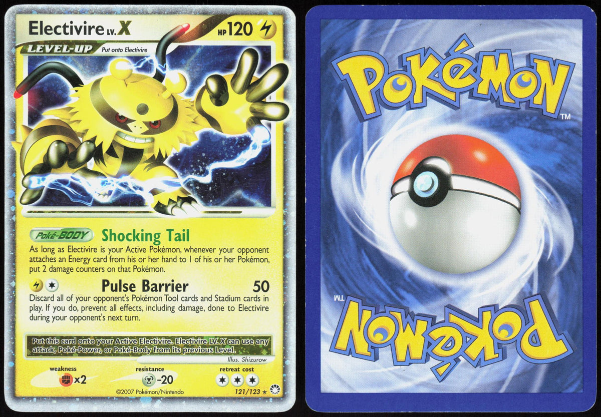 ELECTIVIRE LV.X 121/123 MYSTERIOUS TREASURES POKEMON LV.X HOLO LP