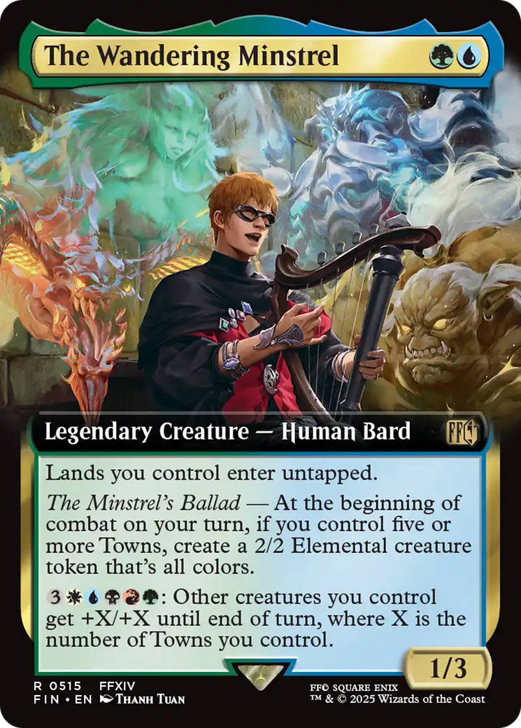 MAGIC: THE GATHERING  - The Wandering Minstrel (Extended Art) (FIN-515) - FINAL FANTASY: (Extended Art)