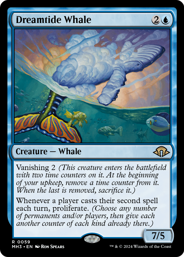 MAGIC: THE GATHERING  - Dreamtide Whale (MH3-059) - Modern Horizons 3 Foil
