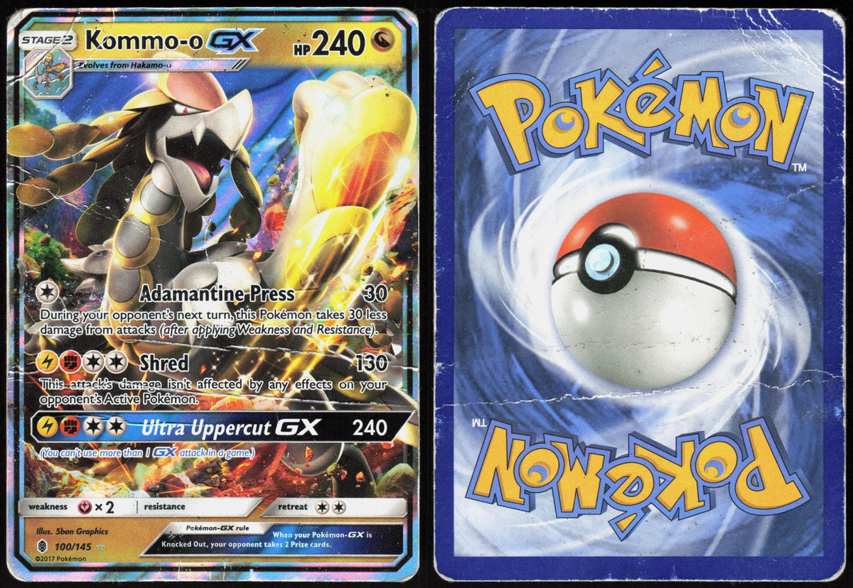 KOMMO-O GX 100/145 GUARDIANS RISING POKEMON ULTRA RARE HOLO HP
