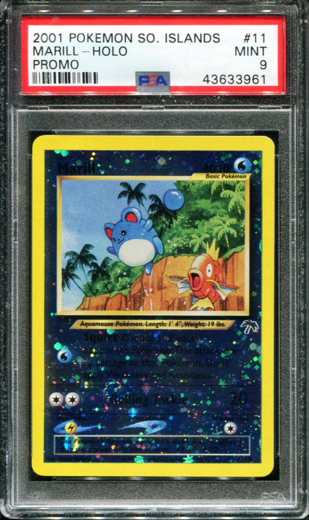 MARILL HOLO 11/18 PSA 9 SOUTHERN ISLANDS PROMO POKEMON