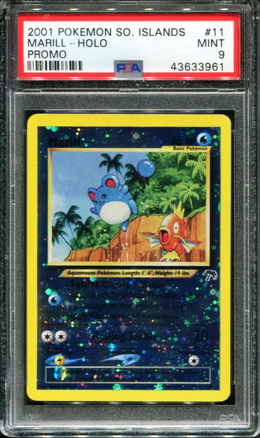 MARILL HOLO 11/18 PSA 9 SOUTHERN ISLANDS PROMO POKEMON