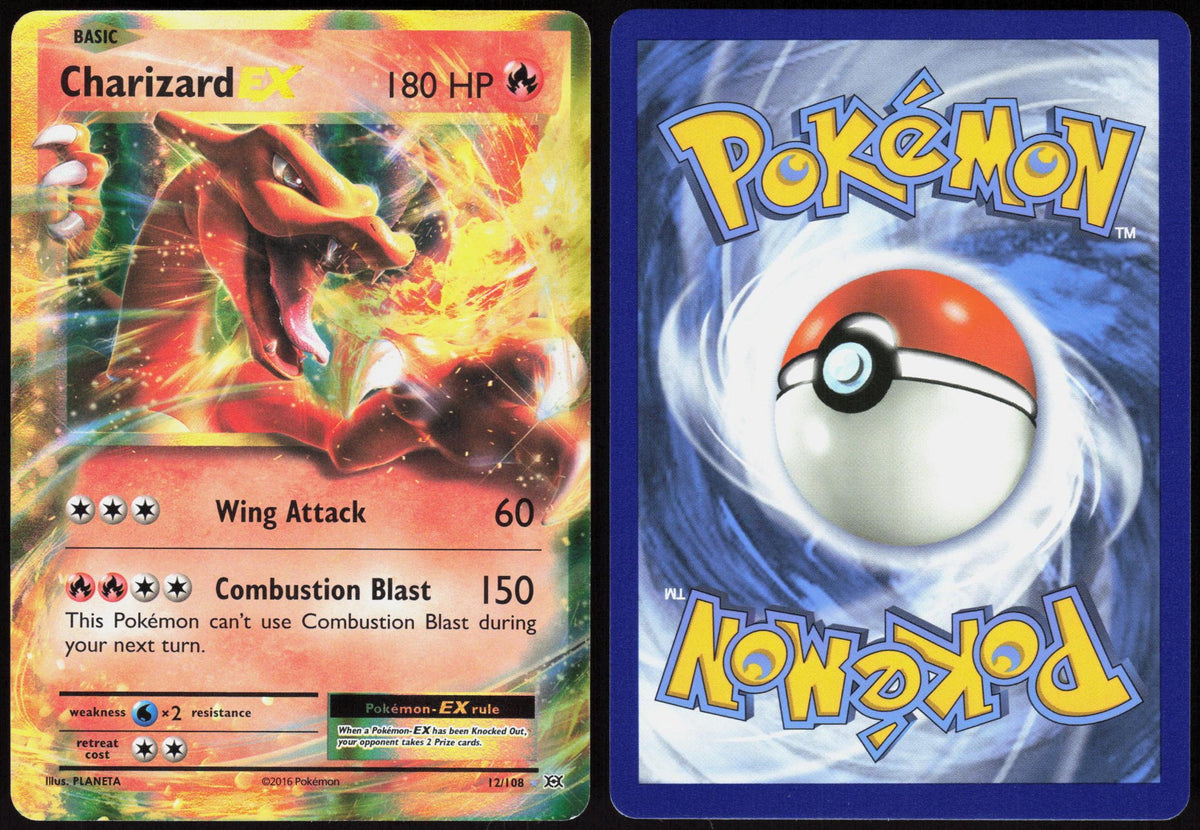 CHARIZARD EX 12/108 EVOLUTIONS POKEMON EX RARE HOLO NM