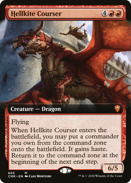 MAGIC: THE GATHERING  - Hellkite Courser (Extended Art) (CMR-666) - Commander Legends: (Extended Art)
