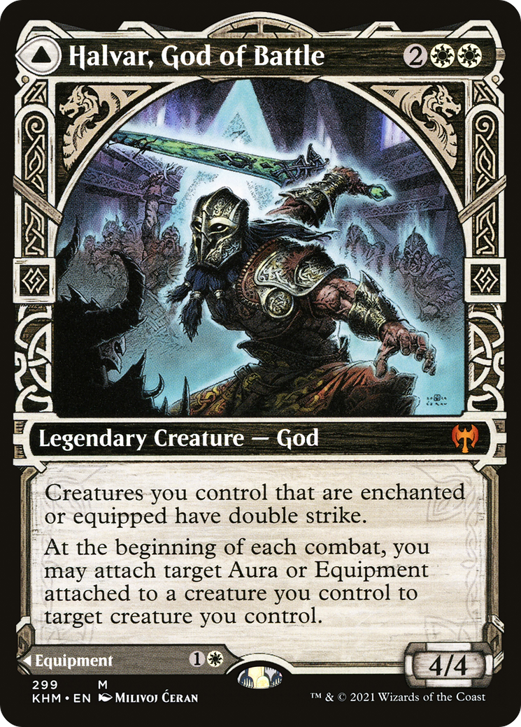 MAGIC: THE GATHERING  - Halvar, God of Battle (Showcase) (KHM-299) - Kaldheim: (Showcase) Foil