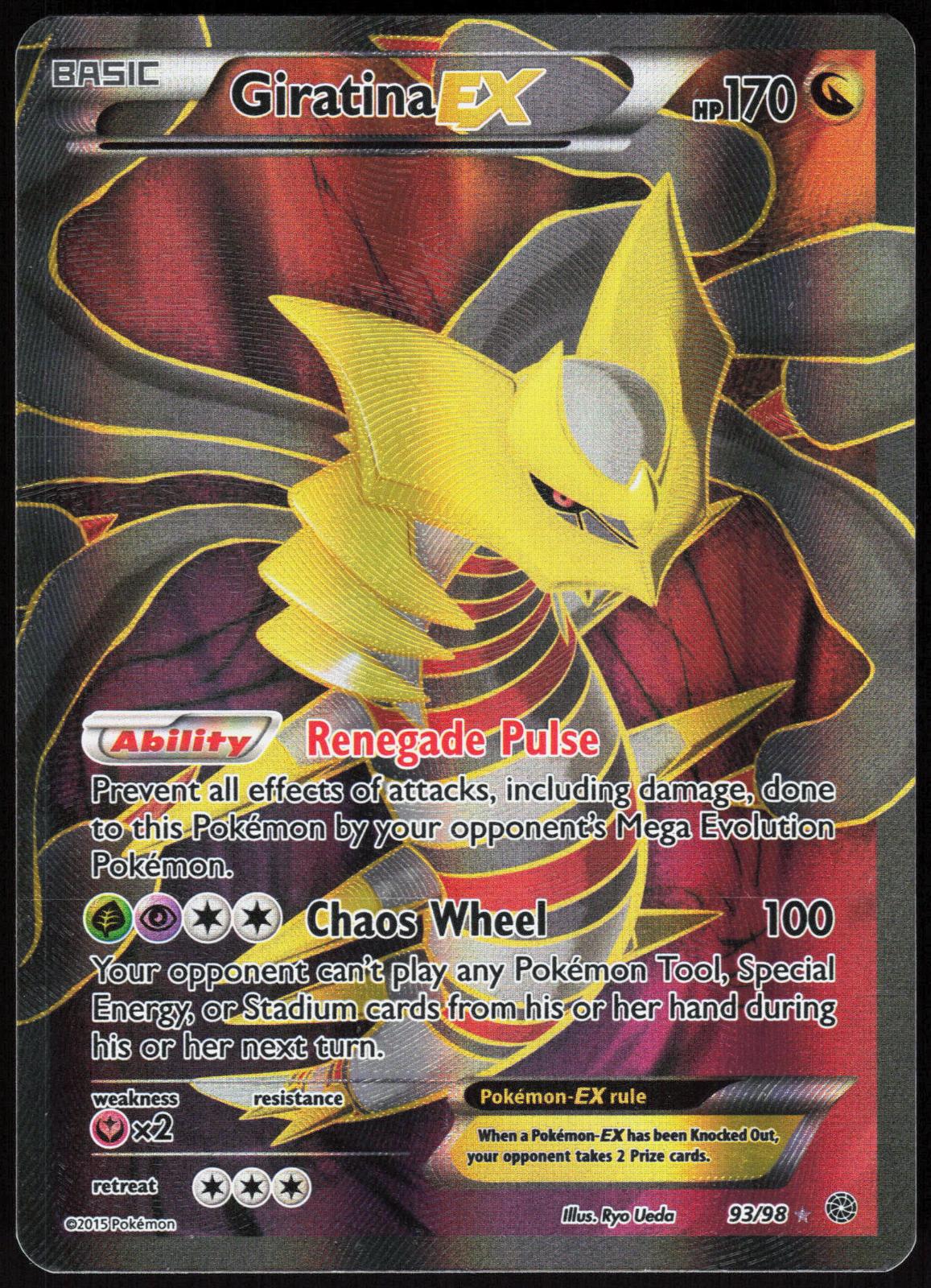 GIRATINA EX 93/98 ANCIENT ORIGINS POKEMON ULTRA RARE LP