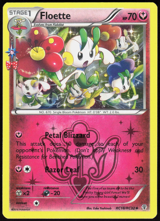 FLOETTE RC18/RC32 GENERATIONS POKEMON UNCOMMON HOLO LP