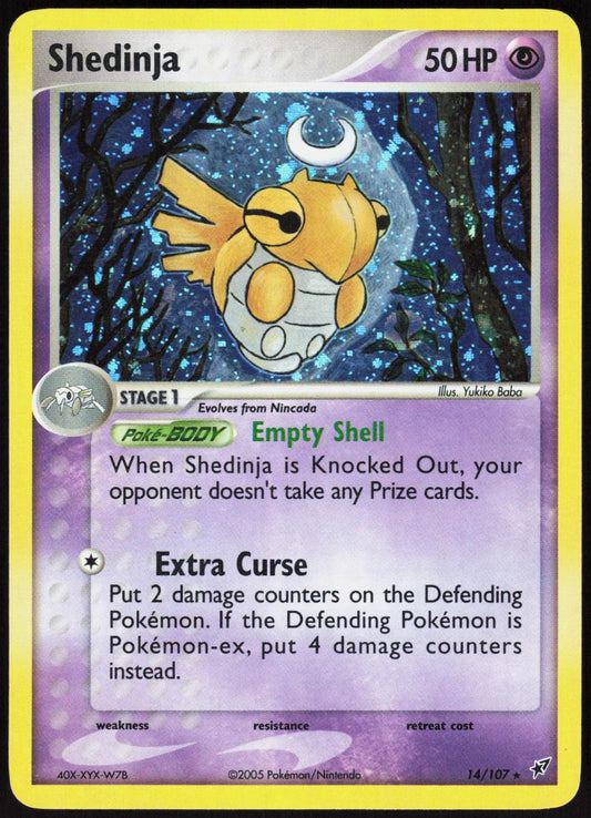 SHEDINJA 14/107 DEOXYS POKEMON RARE HOLO MP