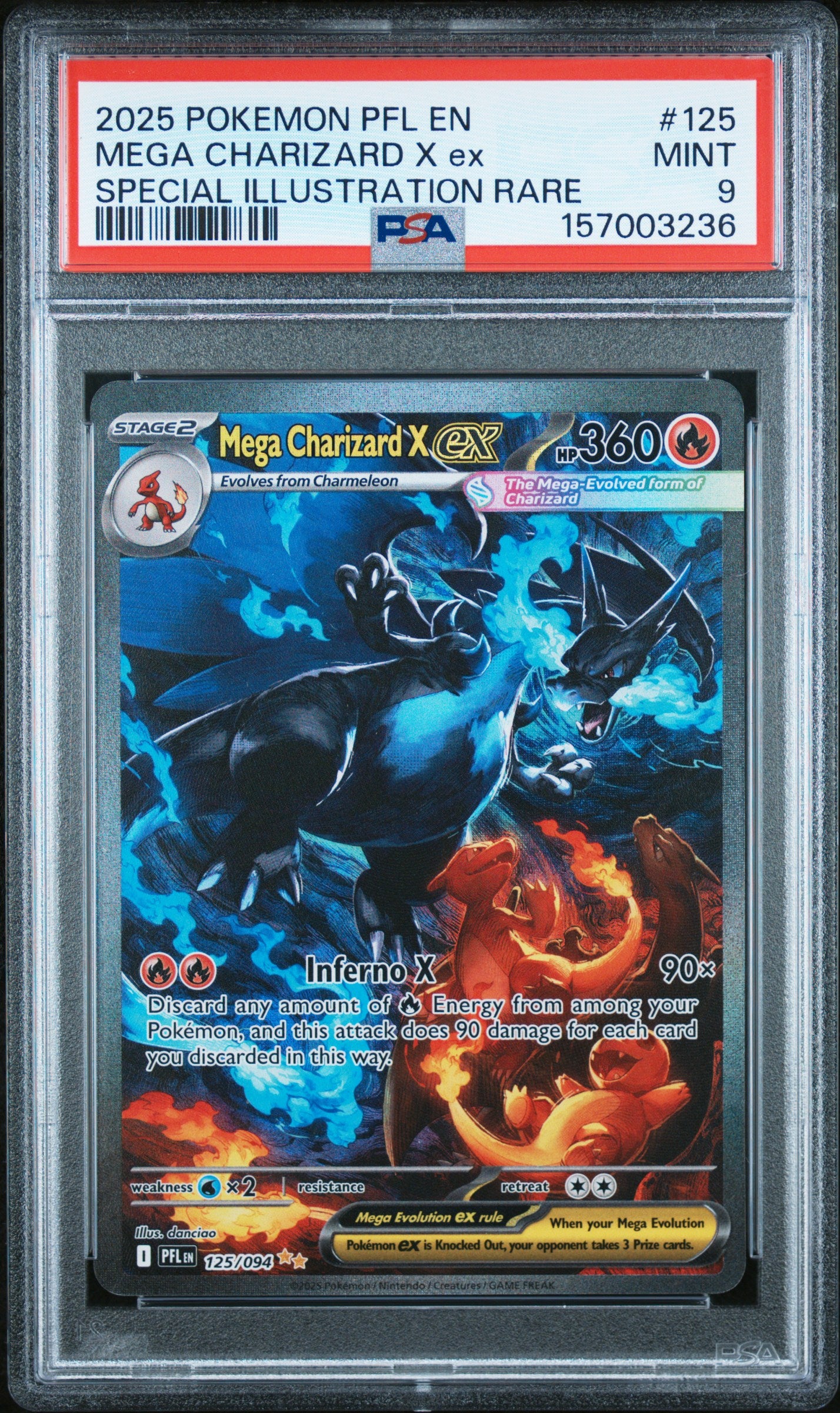 MEGA CHARIZARD X EX 125/094 PSA 9 SPECIAL ILLUSTRATION RARE POKEMON